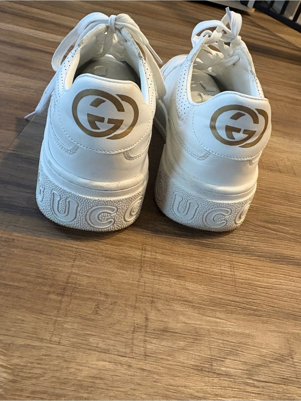 Gucci White Platform Sneakers - Picture 2 of 4